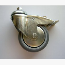 R3,2730. 100mm Diameter Braked Wheel+nuts