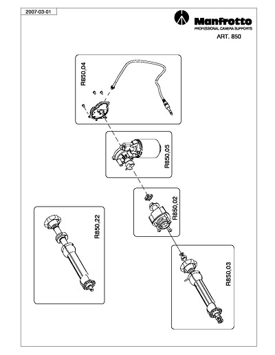 Manfrotto 850 Spare Replacement Parts